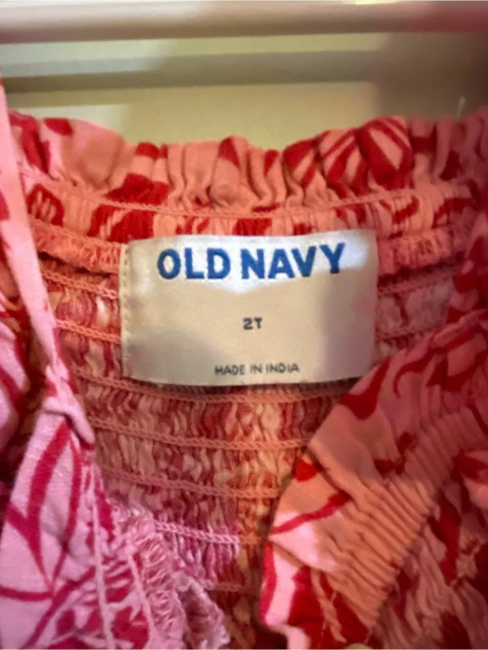 Old Navy Pink Floral Ruffle Tank Top